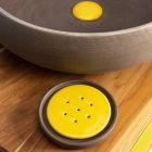 Accesorios de baño en arcilla refractaria amarilla Made in Italy - Antonella viadurini