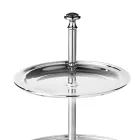 Soporte para dulces, pasteles, buffet de 2 niveles en metal plateado de lujo - Gengo viadurini