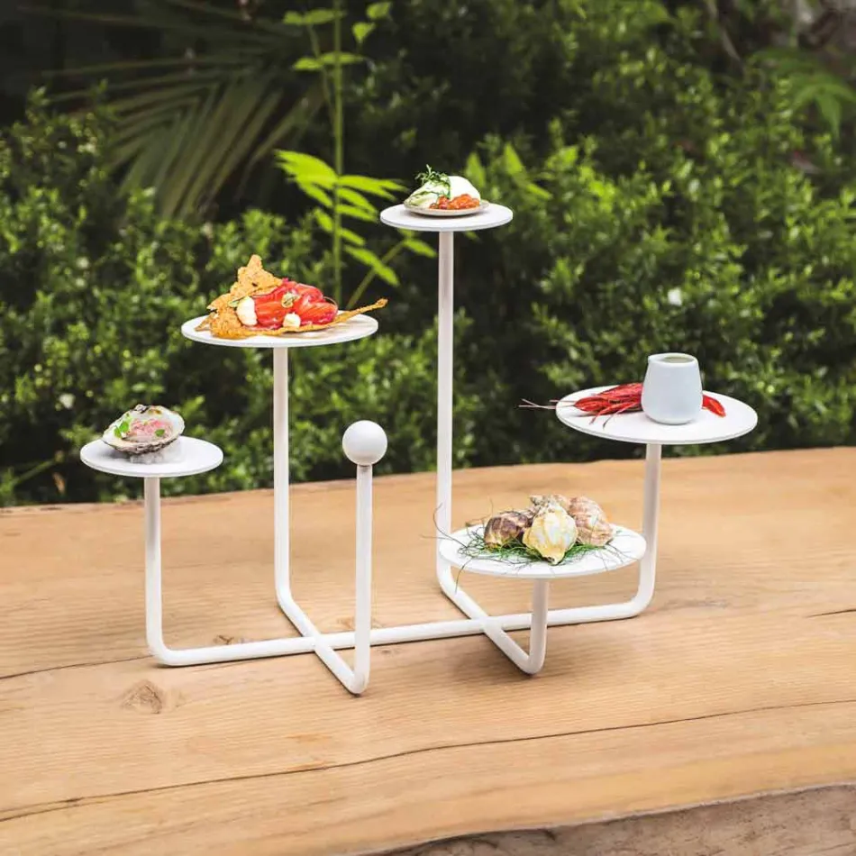 Puesto de dulces de diseño en acero pintado Made in Italy - Pennellope viadurini