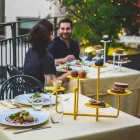 Puesto de dulces de diseño en acero pintado Made in Italy - Pennellope viadurini