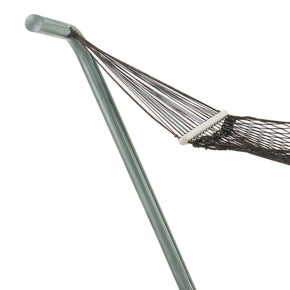 Hamaca en acero y diseño de jardín negro Made in Italy - Cumberland viadurini