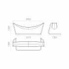 Hamaca en acero y diseño de jardín negro Made in Italy - Cumberland viadurini