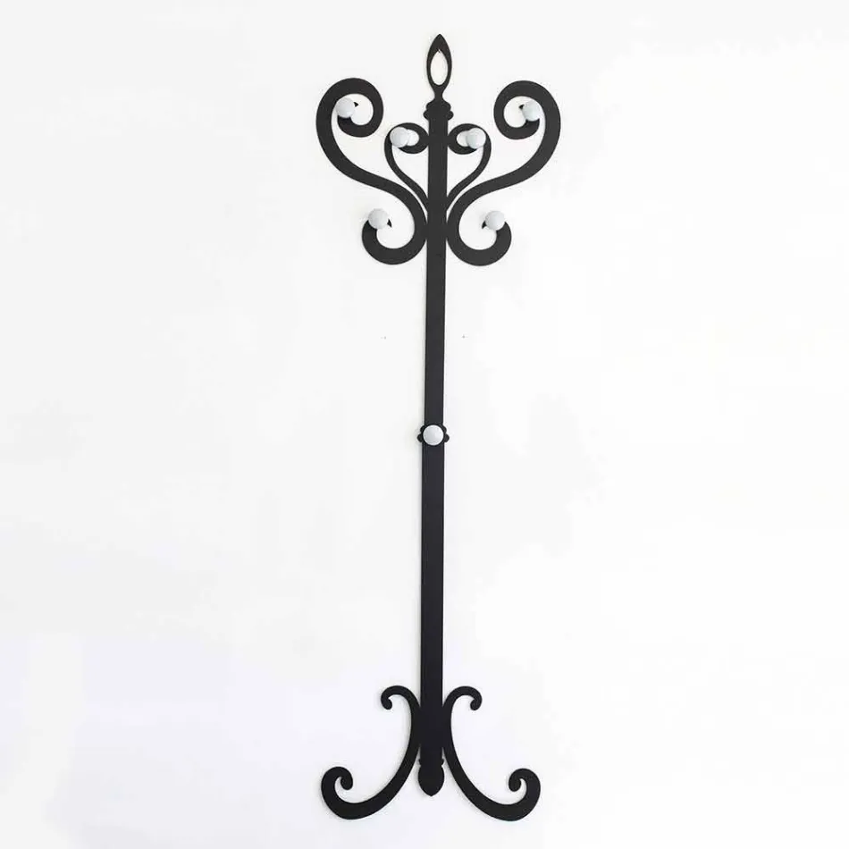 Percha de pared de diseño moderno en hierro coloreado Made in Italy - Torres viadurini