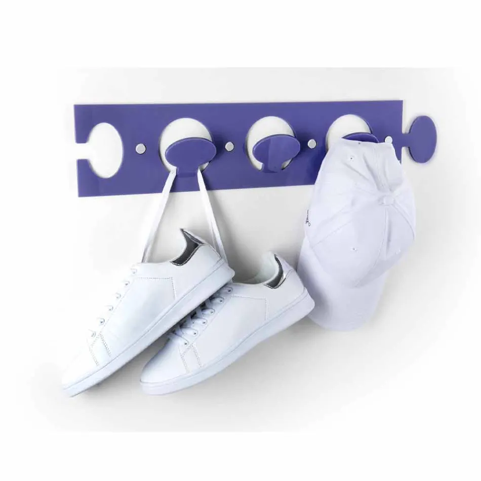 Perchero de pared de diseño en plexiglás de tres colores 2 piezas - Fratack viadurini