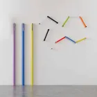 Perchero de pared en MDF lacado con gancho doble Made in Italy - Mercury viadurini