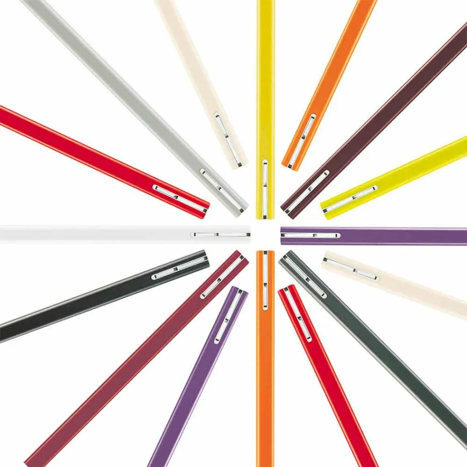 Perchero de pared en MDF lacado con gancho doble Made in Italy - Mercury viadurini