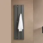 Perchero de pared de melamina lacada con cinco ganchos metálicos - Lunis viadurini