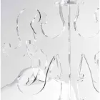 Perchero de pie, diseño clásico, en plexiglás Giave viadurini