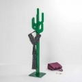 Perchero de diseño moderno verde cactus, hecho en Italia