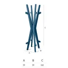 Perchero de pie de polietileno de colores Made in Italy - Betty viadurini