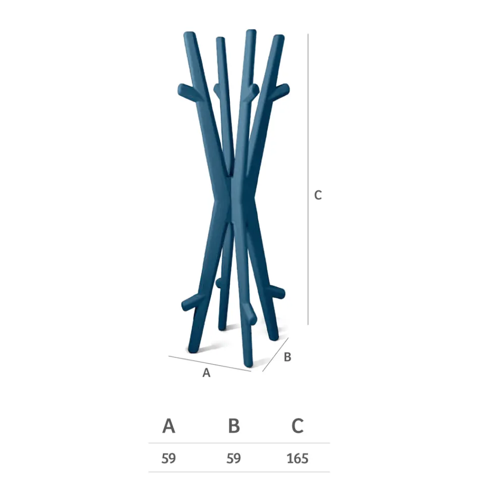 Perchero de pie de polietileno de colores Made in Italy - Betty viadurini