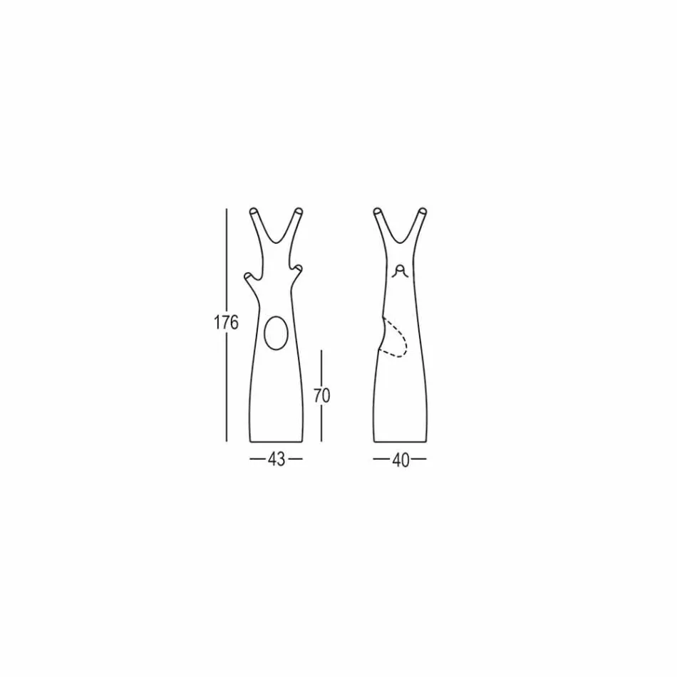 Perchero de pie con diseño de árbol en polietileno Made in Italy - Oldia viadurini