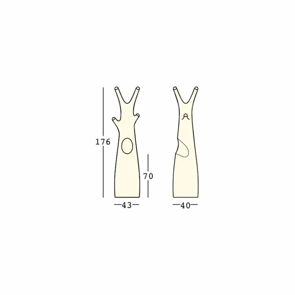 Perchero luminoso de polietileno con luz LED Made in Italy - Oldia viadurini