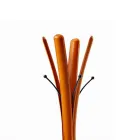 Perchero de acero negro de diseño moderno cubierto de cuero - Naturaleza viadurini