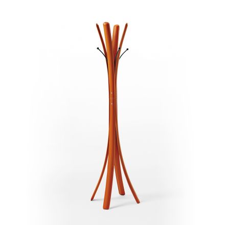 Perchero de acero negro de diseño moderno cubierto de cuero - Naturaleza viadurini