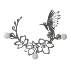 Perchero de Hierro con Decoración de Colibrí Made in Italy - Key viadurini