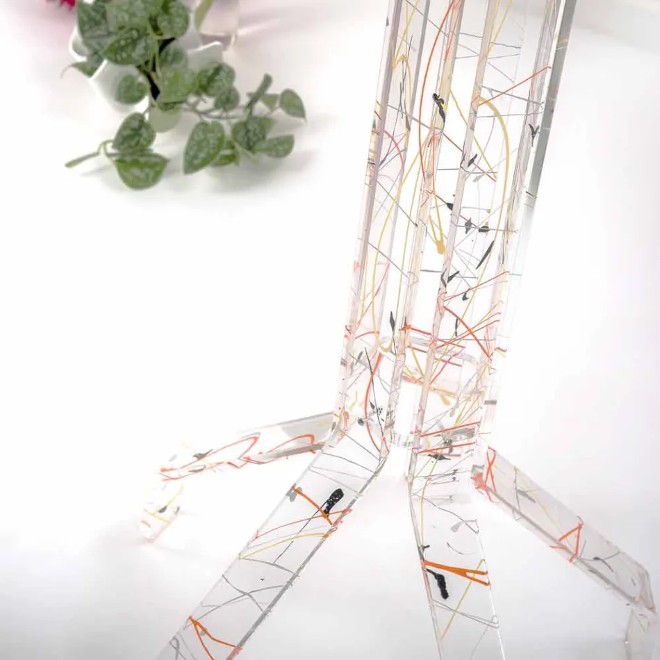 Percha de pie multicolor moderna hecha en Italia, Andrea viadurini