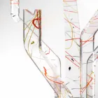 Percha de pie multicolor moderna hecha en Italia, Andrea viadurini