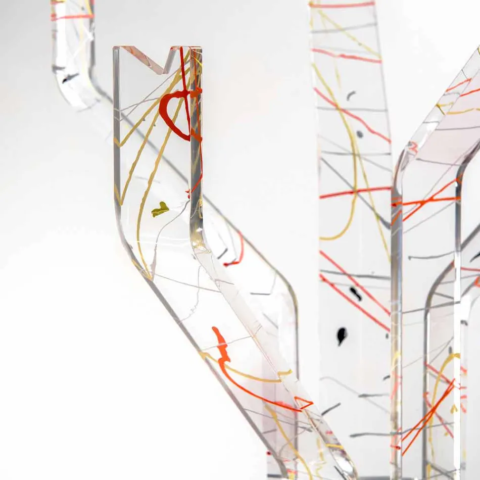 Percha de pie multicolor moderna hecha en Italia, Andrea viadurini