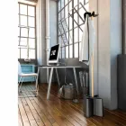 paraguas perchero en madera de haya natural y polipropileno Nurri viadurini