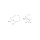 Aplique de pared metálico giratorio de 345° fabricado en Italia - Lumi viadurini