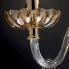 2 luces de pared de diseño clásico en cristal y vidrio fino viadurini
