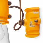 centro de atención Applique hecho a mano de cerámica de estilo urbano Bet Ferroluce viadurini