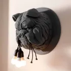 Aplique de pared con 3 luces en cerámica gris o blanca de diseño moderno - Dogbull viadurini