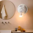 Aplique de pared con 3 luces en cerámica gris o blanca de diseño moderno - Dogbull viadurini