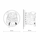 Aplique de pared con 3 luces en cerámica gris o blanca de diseño moderno - Dogbull viadurini