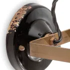 Foco aplique de pared en cerámica, vidrio y metal diferentes acabados Joy Ferroluce viadurini