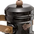 Foco aplique de pared en cerámica, vidrio y metal diferentes acabados Joy Ferroluce viadurini