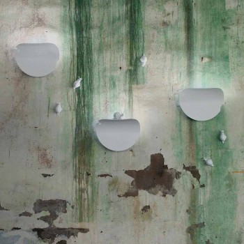 Aplique de pared Design Leaf en Cerámica Blanca y Caracol - Decoración Caracol