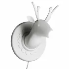 Aplique de pared de diseño moderno de cerámica blanca mate en Cervo - Memento viadurini