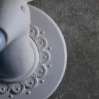 Aplique de pared de diseño moderno de cerámica blanca mate en Cervo - Memento viadurini