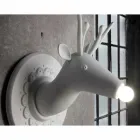 Aplique de pared de diseño moderno de cerámica blanca mate en Cervo - Memento viadurini