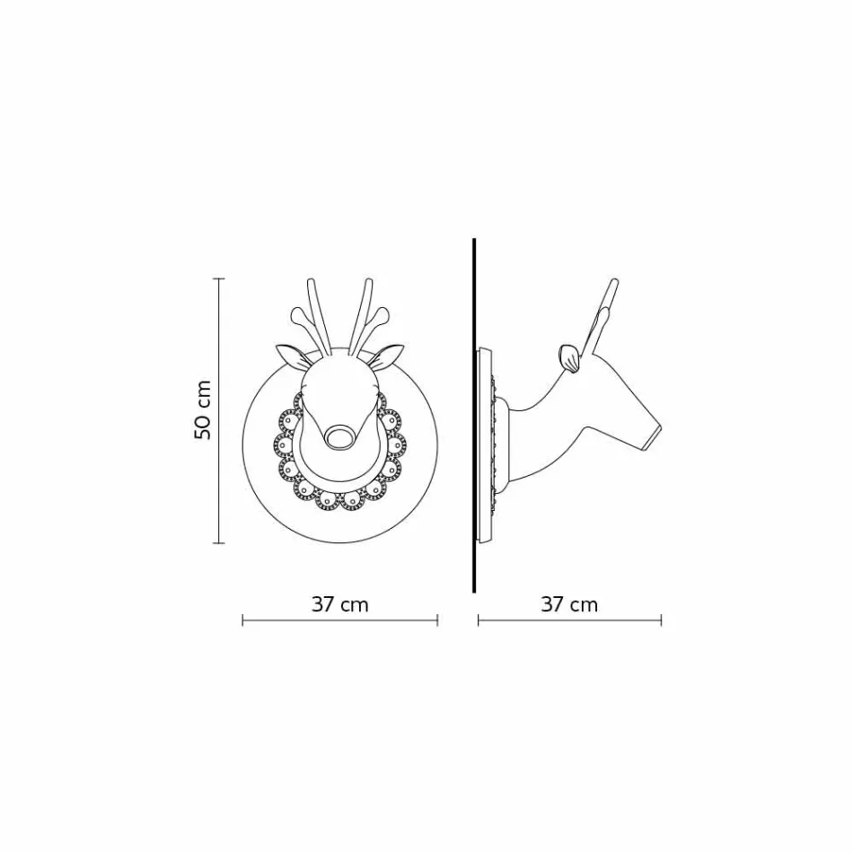 Aplique de pared de diseño moderno de cerámica blanca mate en Cervo - Memento viadurini