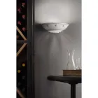 Aplique de Pared Media Luna en Cerámica Pintado a Mano Floral - Trieste viadurini