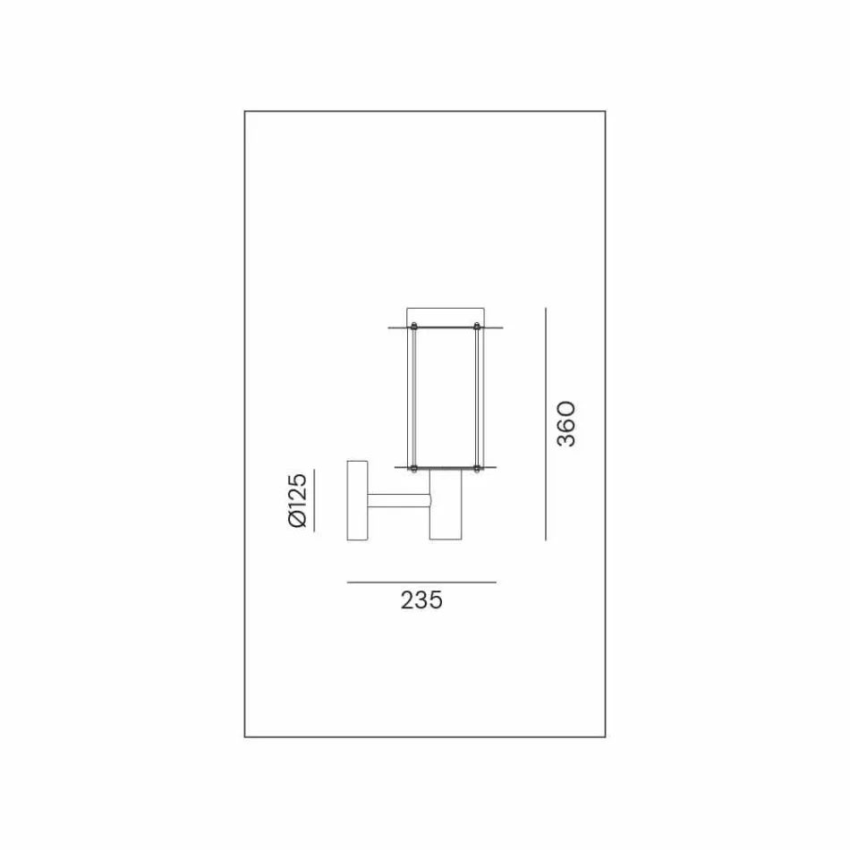 Lámpara de pared para exterior de latón y vidrio blanco - Loggia de Il Fanale viadurini