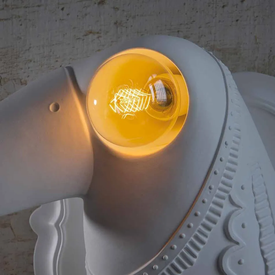 Lámpara de pared en cerámica blanca mate de diseño italiano moderno - Tucano viadurini