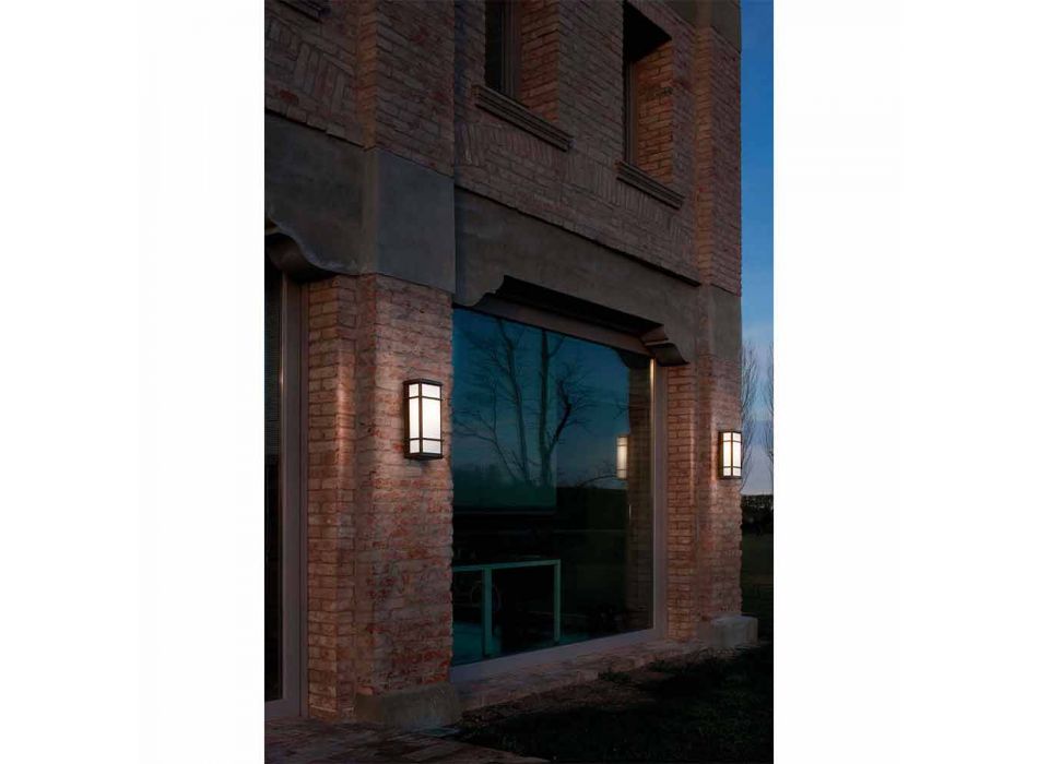 Aplique de pared vintage con 2 luces de latón y plexiglás - Quadro de Il Fanale viadurini