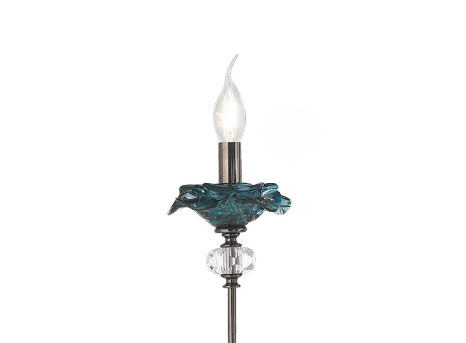 Lámpara de pared clásica de 3 luces en vidrio, cristal y metal de lujo - Flanders viadurini