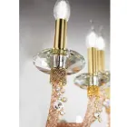 Aplique Clásico 3 Luces en Vidrio Soplado y Detalles Hechos a Mano - Phaedra viadurini