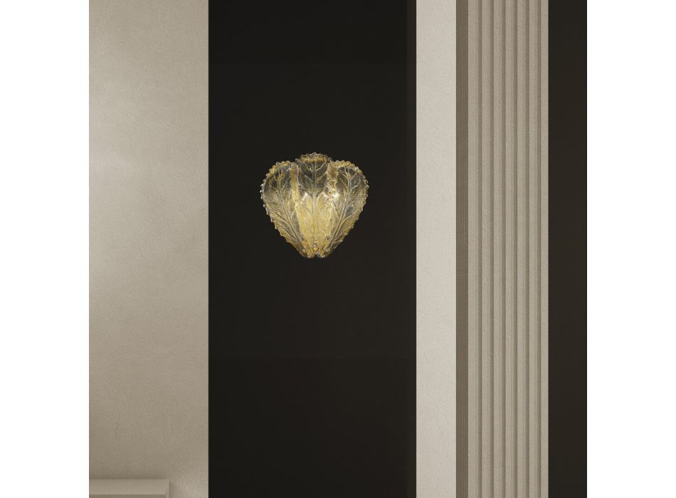 Lámpara de pared clásica en vidrio veneciano y metal Made in Italy - Artemide viadurini