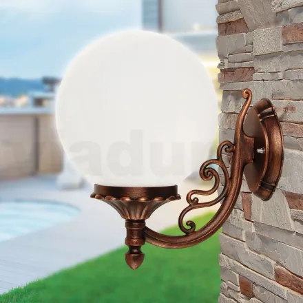 Aplique con Esfera de Acrílico y Estructura de Aluminio Fundido a Presión - Trovanero viadurini