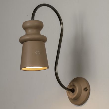 Lámpara de pared de exterior hecha a mano de mayólica Made in Italy - Toscot Battersea viadurini