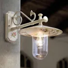 Lámpara de pared exterior de aluminio decorado pintado a mano clásico - Génova viadurini