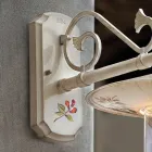 Lámpara de pared exterior de aluminio decorado pintado a mano clásico - Génova viadurini