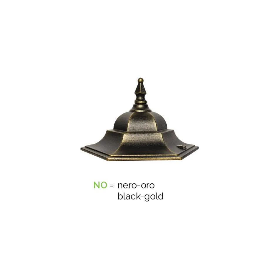 Aplique de exterior en aluminio y vidrio Made in Italy Vintage - Janira viadurini