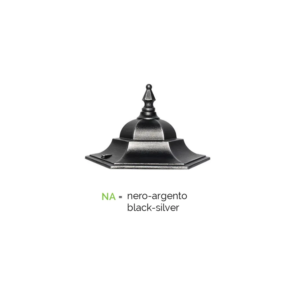 Aplique de exterior en aluminio y vidrio Made in Italy Vintage - Janira viadurini